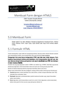 Materi 5 Form Dengan Html Dan Html5 - Repository